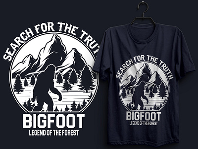 BigFoot T-Shirt Design. bd best besttshirtdesign graphic design graphicitbd logo mountain tshirt tshirtdesign