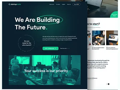 StartupMate Web Design Agency branding design figma landing page logo mobile app development mobile design startup tech design ui design ux design uxui web agency web app development web design webflow