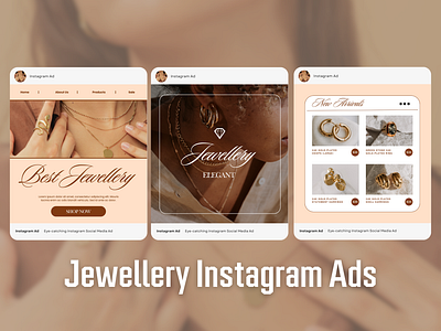 Elegant Jewelry Ad Designs graphic design motion graphics