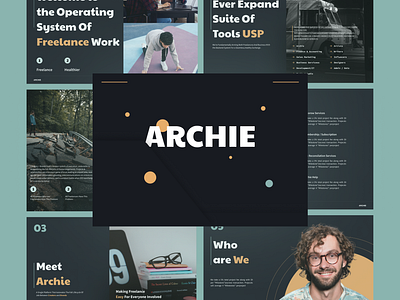 ARCHIE - Presentation Deck animation archie company deck design dranding pitch pitchdeck presentation simple slides startup template ui ui design uiux uiuxdesign ux uxdesign webdesign