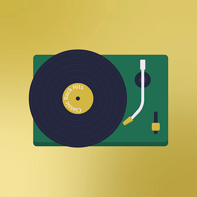 Animated banner — Vinyl Record Player animation banner beat design motion graphics music record vinyl