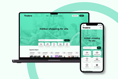 Tradera concept branding ecommerce graphic design ui uidesign web
