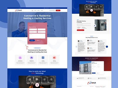 HVAC - Website Design brand design branding creative ui design figma font graphic design hvac landing page service ui uiux user experience user interface ux web design website