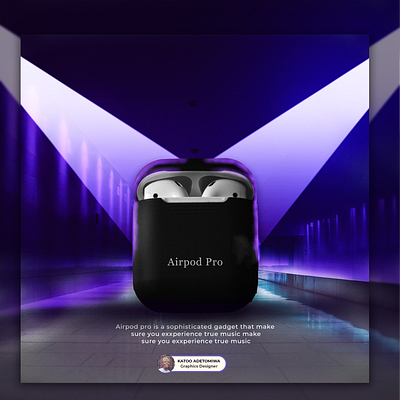 Airpod Poster Design airpods design branding flyer gadget graphic design photoshop poster poster design social media design