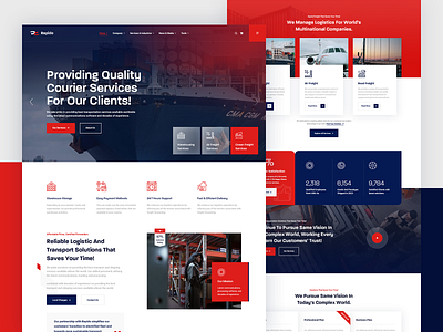 Rapido Logistics business cargo corporate creative delivery freight logistics movers shipping storage providers transport trucking ui ui design ux ux design warehouse