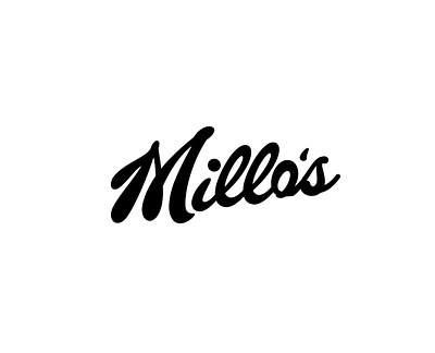 Millo's custom lettering logo design brand designer calligraphy clothing brand hand lettering logo logo concepts logo designer logotype script typography wordmark