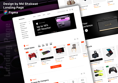 EXCLUCIVE - ECOMMERCE WEBSITE LANDING PAGE DEISGN agency app design branding design system graphic design mobile app mobileapp research ui uiux user centered design ux uxstrategy white label deisgn