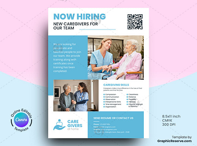 Home Care Canva Flyer Canva Template Design caregiver agencies flyer caregiver flyer caregiver flyer canva template caregiver hiring flyer caregiving at home caregiving flyer caring service flyer hiring flyer hiring flyer canva template home care flyer