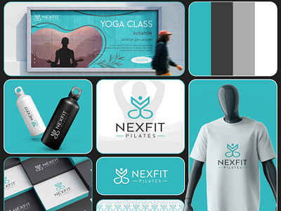 Yoga Logo Design For Nexfit branding braning identity business growth company logo design fitness logo graphic design health care logo health logo logo logo design logos medical logo natural wellness logo nexfit skincare logo wellness logo yoga yoga logo