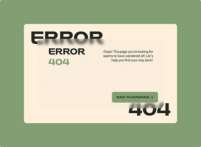 DailyUI #008 error 404 green ui web design