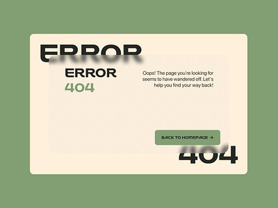 DailyUI #008 error 404 green ui web design