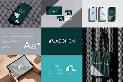 Aechen Architect Brand Identity architect branding art direction brand identity branding brandmark corporate brand design graphic design logo logo identity minimal real estate logo visual identity