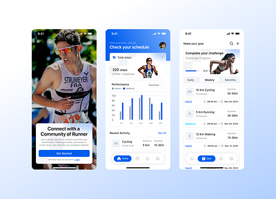 Running Tracker - Mobile App chart clean cool design heath inspiration mobile app product design running running tracking ui uiux ux