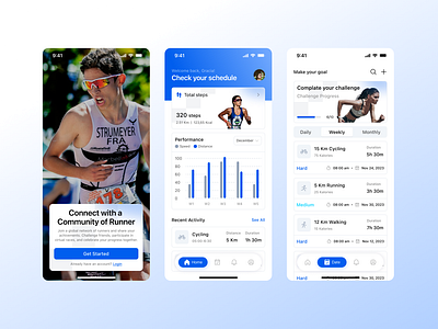 Running Tracker - Mobile App chart clean cool design heath inspiration mobile app product design running running tracking ui uiux ux