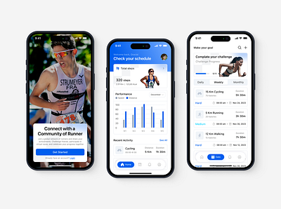 Running Tracker - Mobile App chart clean cool design heath inspiration mobile app product design running running tracking ui uiux ux