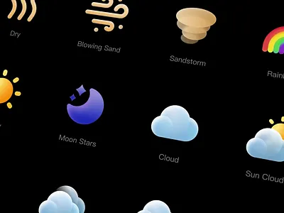 Graceful Weather Icons cloudy framer icon set icons sketch sunny weather