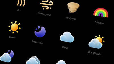 Graceful Weather Icons cloudy framer icon set icons sketch sunny weather