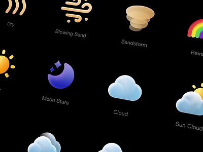 Graceful Weather Icons cloudy framer icon set icons sketch sunny weather