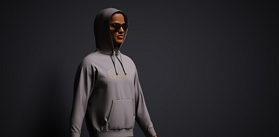 Cotton Hoodie Sweatshirt 3d apparel blender clothes clothing design fashion hood hoodie