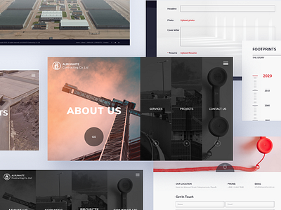 UI Design for Alruwaite Contractiong Company Website figma ui design ux ui design website design