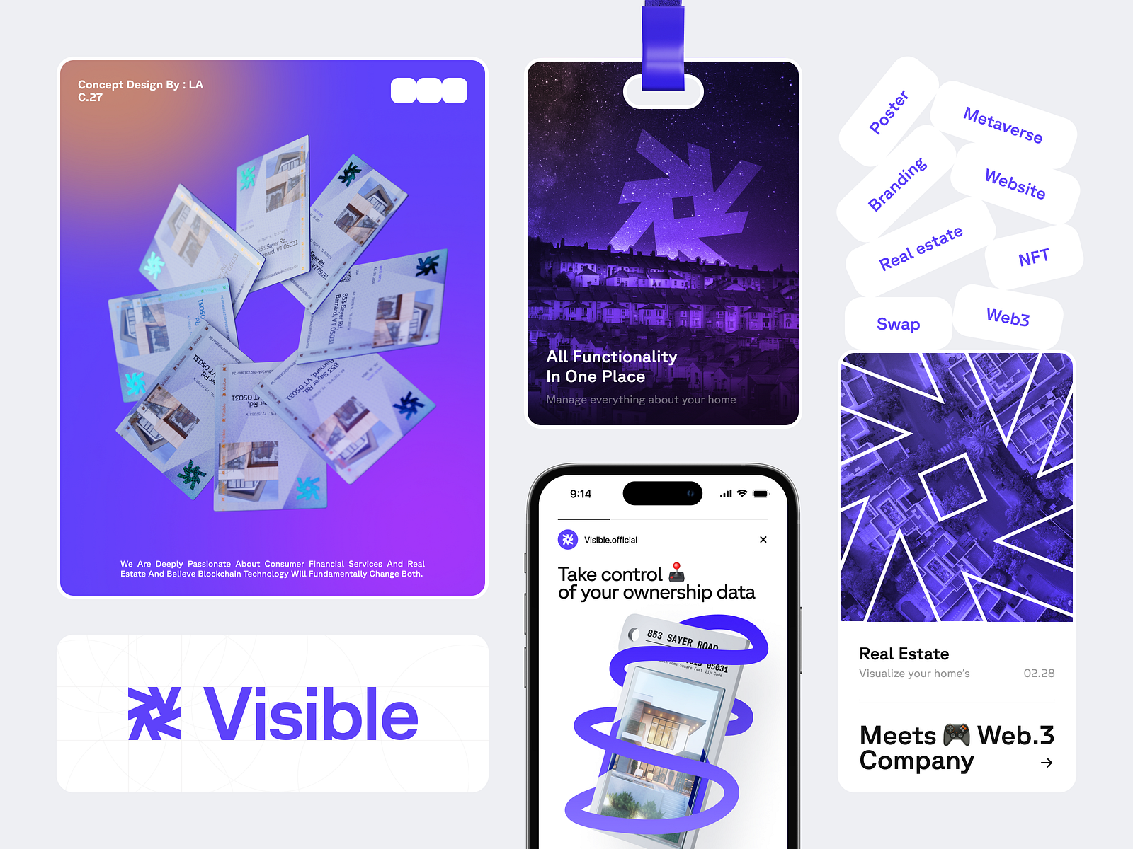 AI NFT Real estate branding design Visible by Dubrovsky UX/UI Design ...