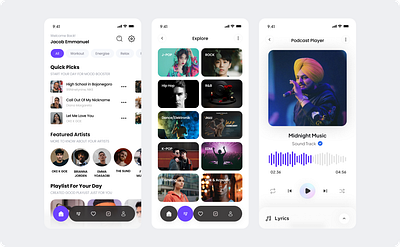 Music app ux ui design mobile app music play ux ui