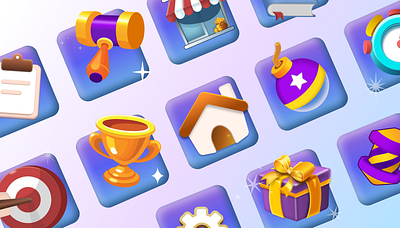 Game Icons Design 3d 3d game icon 3d icon design figma game game icon game icons graphic design icons illustration logo ui ux vector vibrant vibranticons