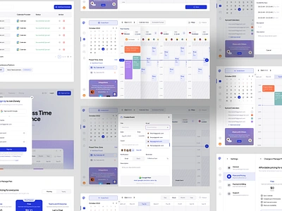 SAAS Zonely Platform b2b b2c calendar calendly cansaas crm dashboard design google calendar interface meetings platform product design saas saas design scheduling software ui ux workspace