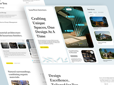Luxenest Interior - Interior Design Agency // 2024 agency architecture design interface interior landing page minimal ui uidesign visual design web website