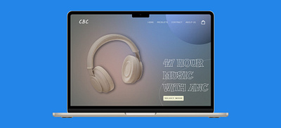 CBC SMART HEADPHONE WEBSITE UI DESIGN BY FIGMA branding graphic design ui