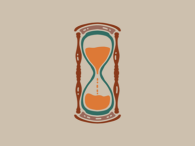 Time branding design graphic design hand drawn hourglass icon icon design illustration logo vector