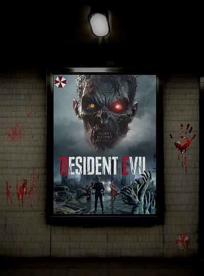 Resident Evil's Undead Horror - Poster Design branding graphic design photoshop poster design ui