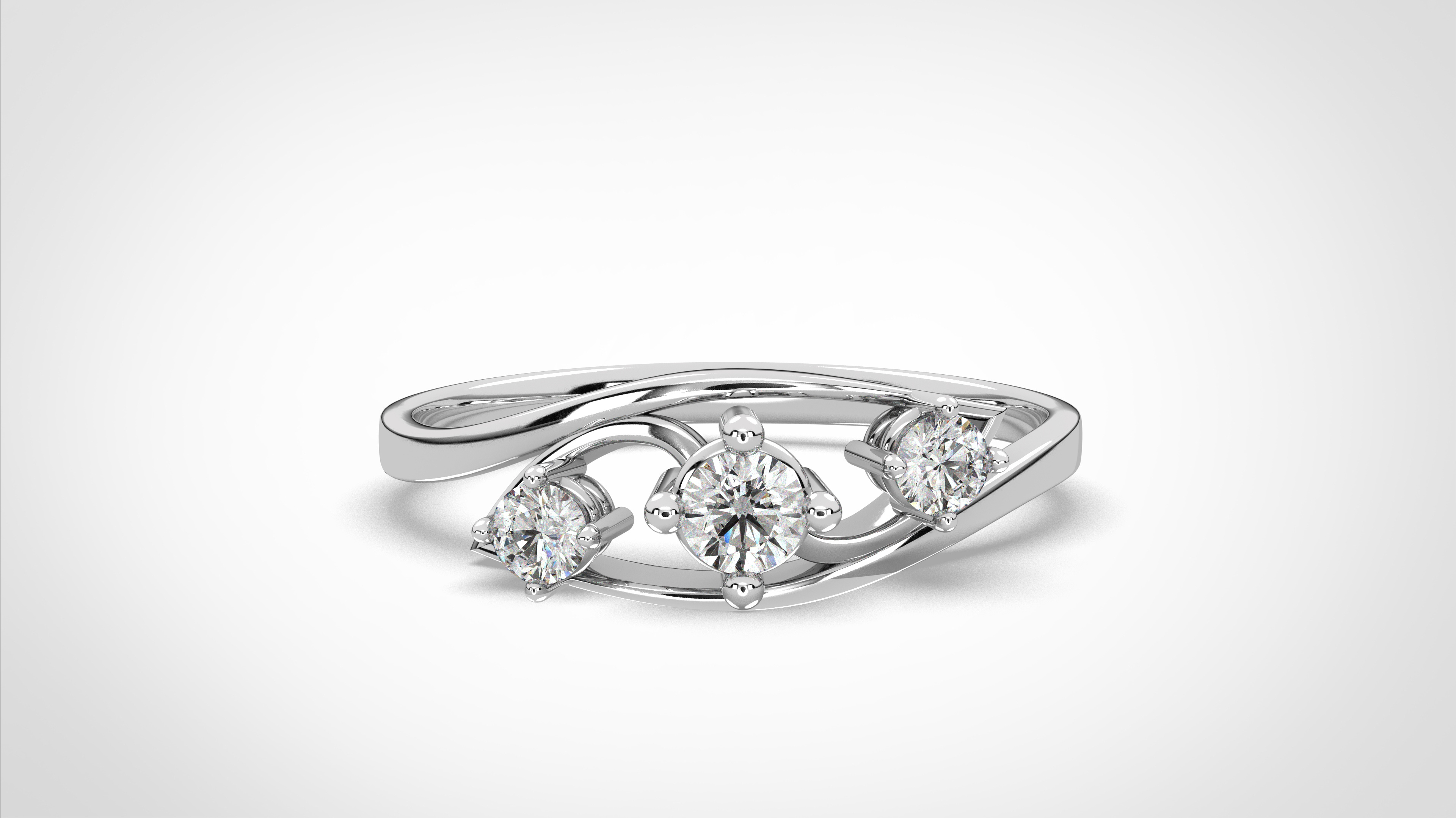 Engagement Ring 3d keyshot matrixgold