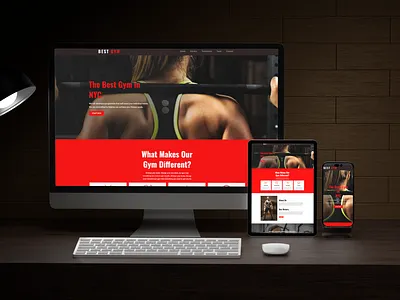 Gym Website with Responsive design graphic design logo ui website design