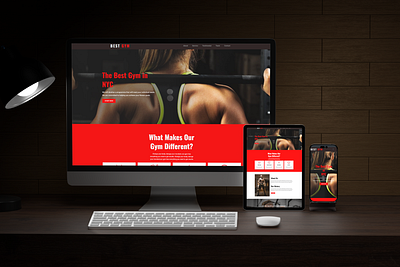 Gym Website with Responsive design graphic design logo ui website design