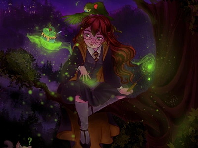 Um pouquinho de mágica digitalart harrypotter magic witch