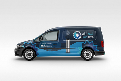 Blue Arch Company Vehicle Wrap Design | Van Wrap Design adobe illustrator advertisement branding car mockup car sticker car wrap decal design graphic design sticker truck wrap van wrap vehicle graphics vehicle wrap vinyl wrap wrap design wrapping