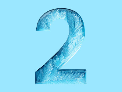 Two counting crystal digit crystal letter design fun graphic design ice counting ice digit ice letter ice number numbers two