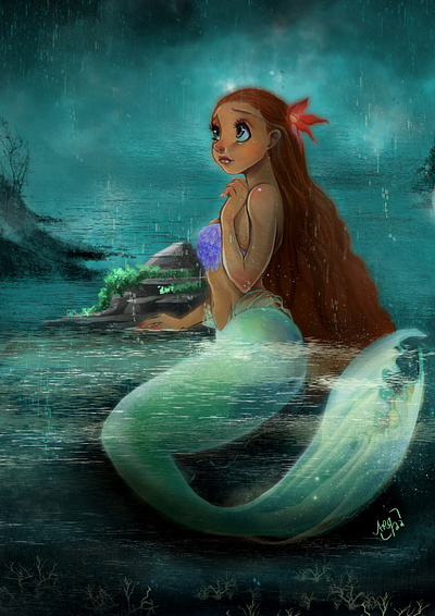 Ariel ariel digitalart disney fanart mermaid