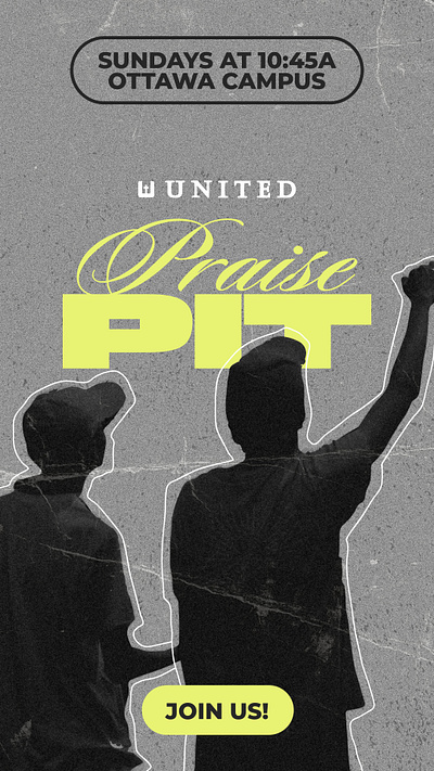 Praise Pit Reel Graphic bright church college design event fun graphic design students texture typography worship youth