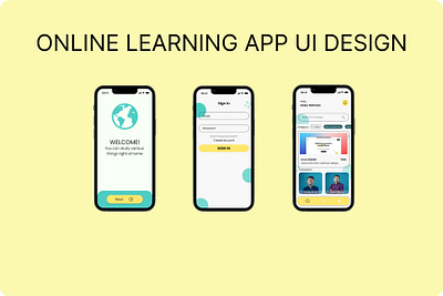 ONLINE LEARNIG APP UI DESIGN BY FIGMA graphic design ui