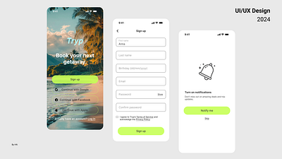 Tryp app - UI/UX Design mobile ui ui design ux design