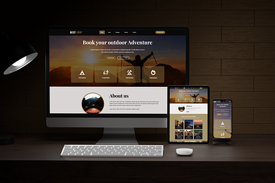 Best Trip Website with Responsive design logo ui webside design
