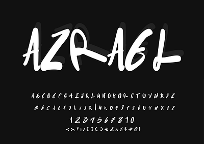 Azrael- typeface art branding design font graphic design minimal typeface