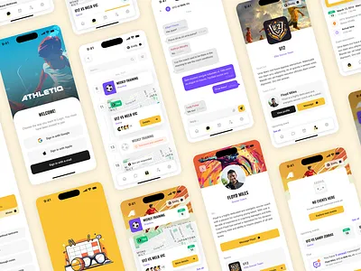 Sport App app coach login profile sport ui