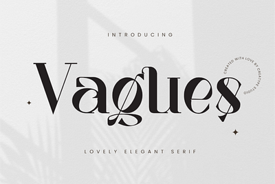 Vagues Elegant Font clean contemporary contrast cursive cursive font deco feminine french high contrast high end minimal opulent