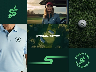 Straight Stick Branding brand branding golf golfing logmark logo s sport stick