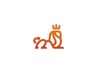 King branding graphic design icon lion logo simple vector