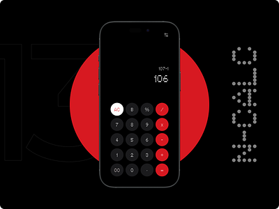 Day 13 | UI challenge @Hype4Academy calculator day13 hype4academy ndot nothing nothingfont ui