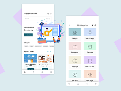 eLEARN Platform design mobile app design ui ui design uiux uiux design ux ux design